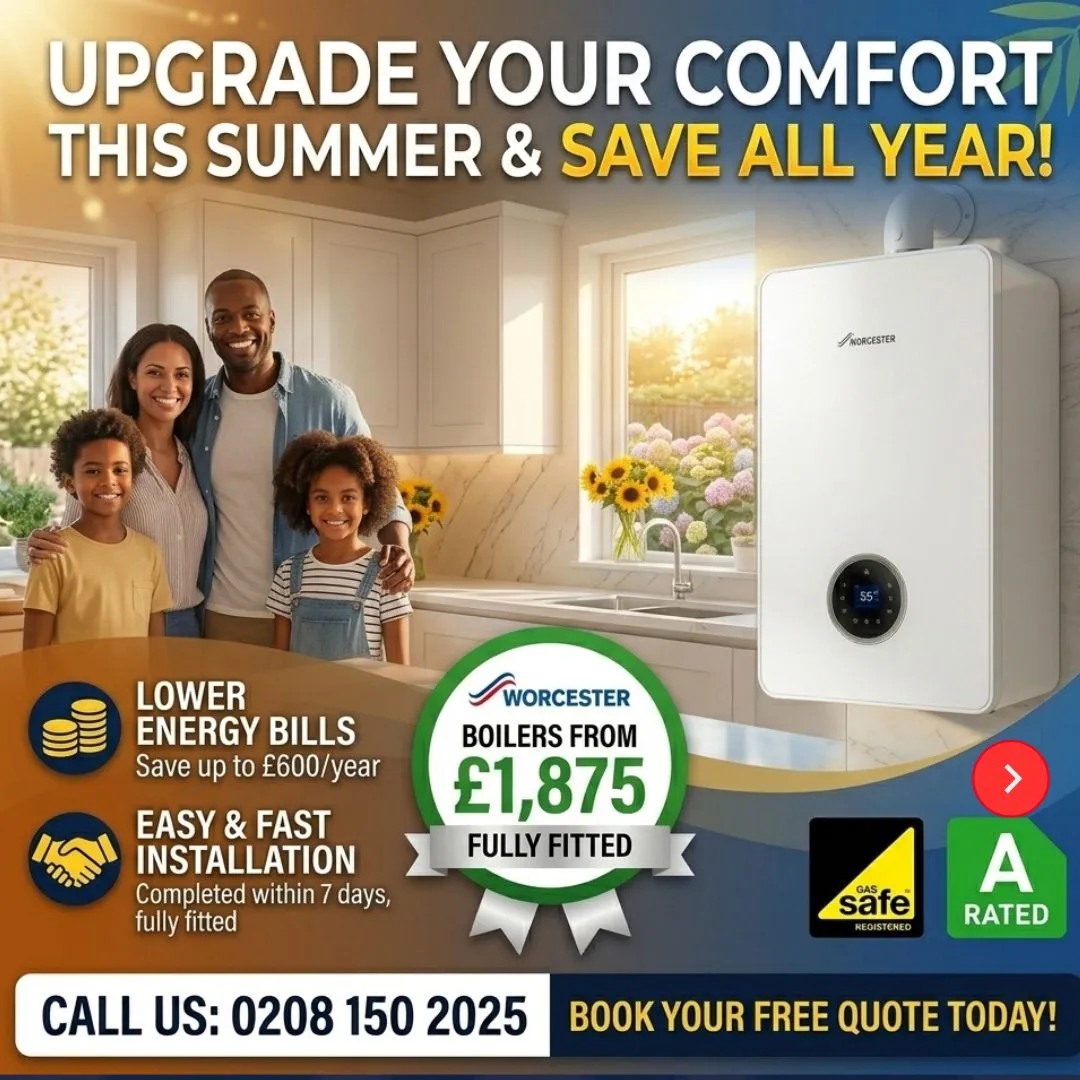 Worcester Bosch boilers from £1,875 fully fitted — summer comfort upgrade